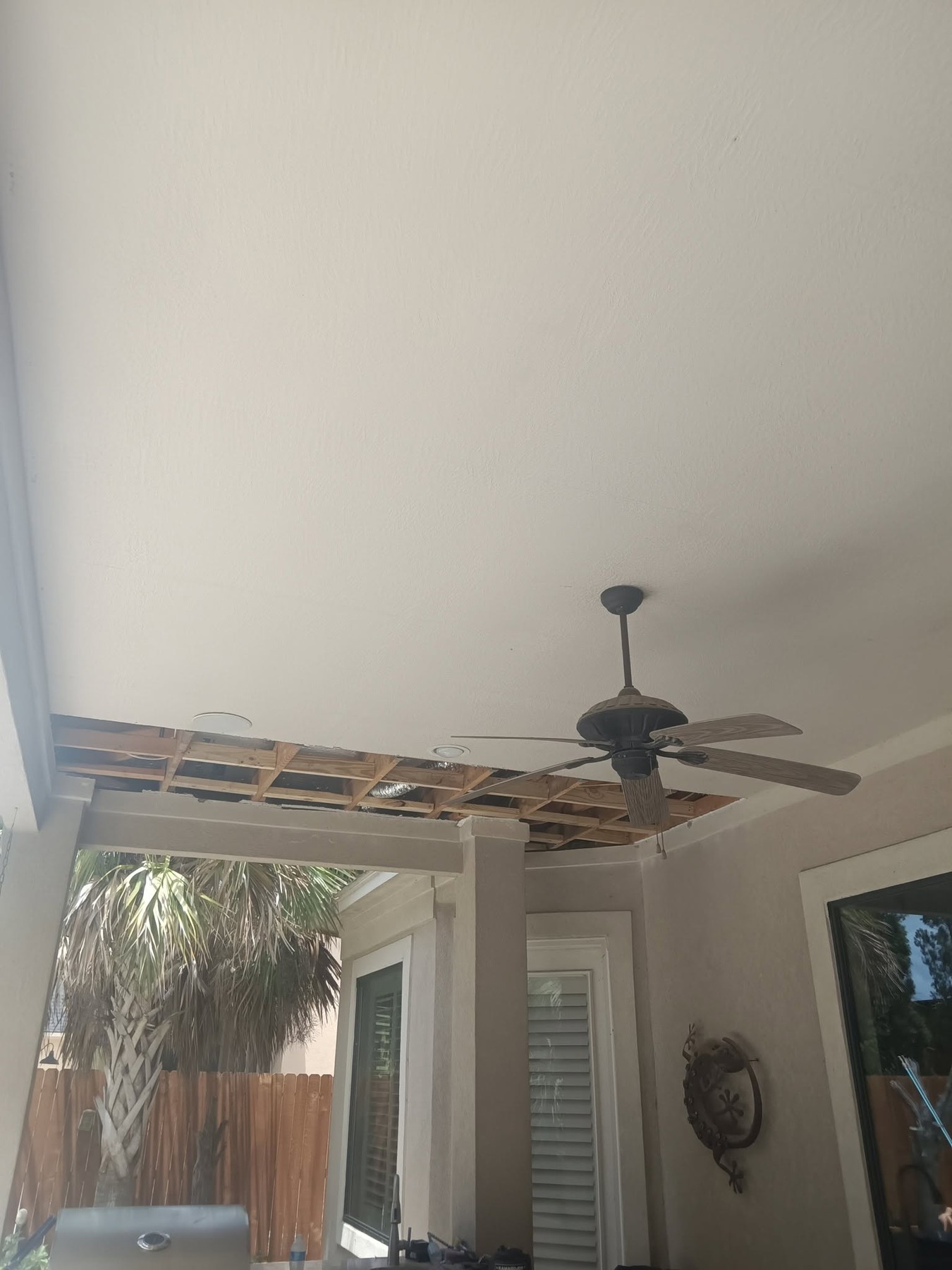 Patio ceiling in progress