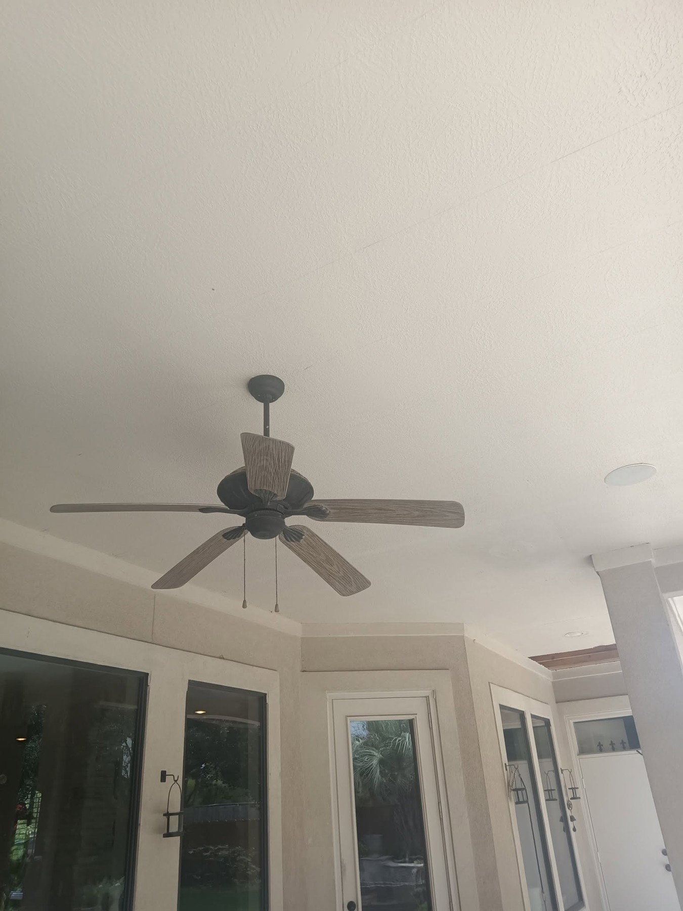 Patio ceiling before timber finish